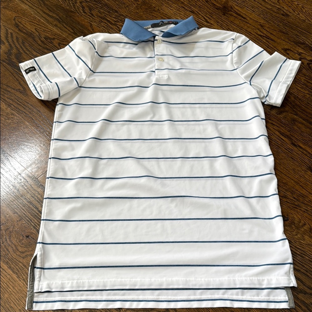 RLX Ralph Lauren White and Blue Polo Shirt